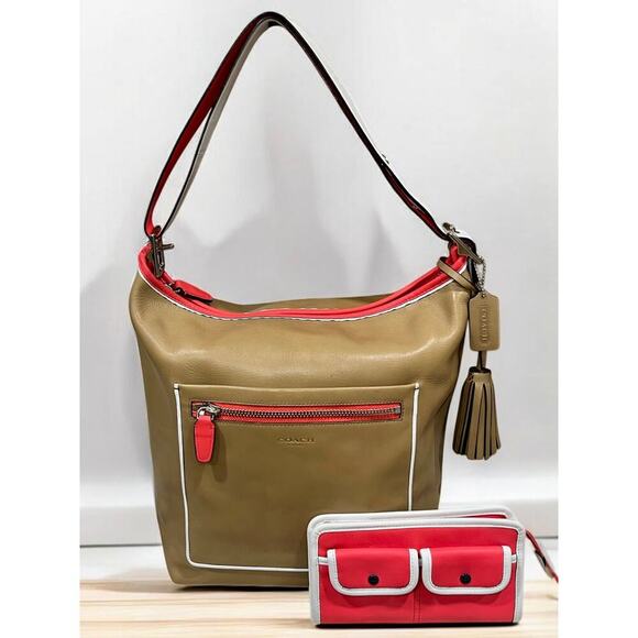 Coach 22414 Legacy Large Duffle Bag & 48885 Legacy Zip Wallet - Picture 1 of 16